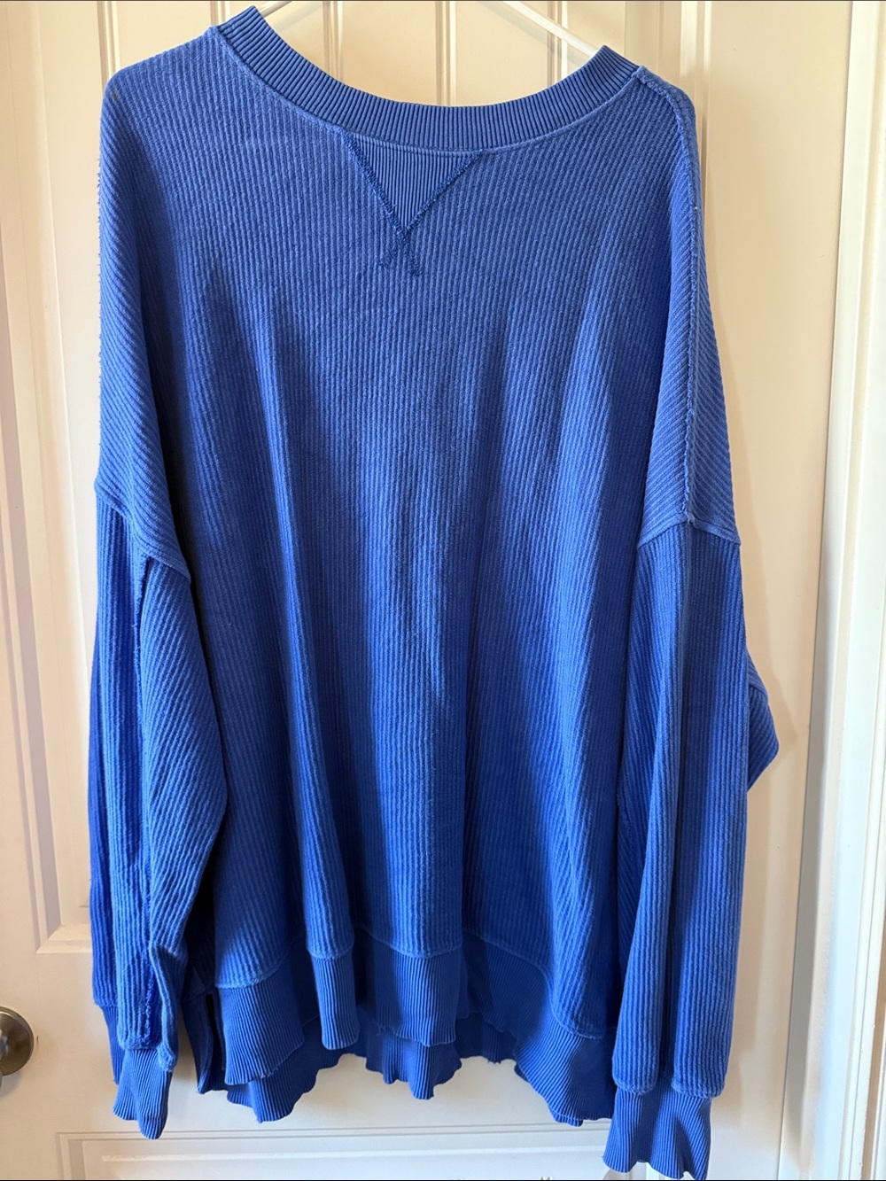 Aerie Oversized Rib Knit Crewneck Sweatshirt XL